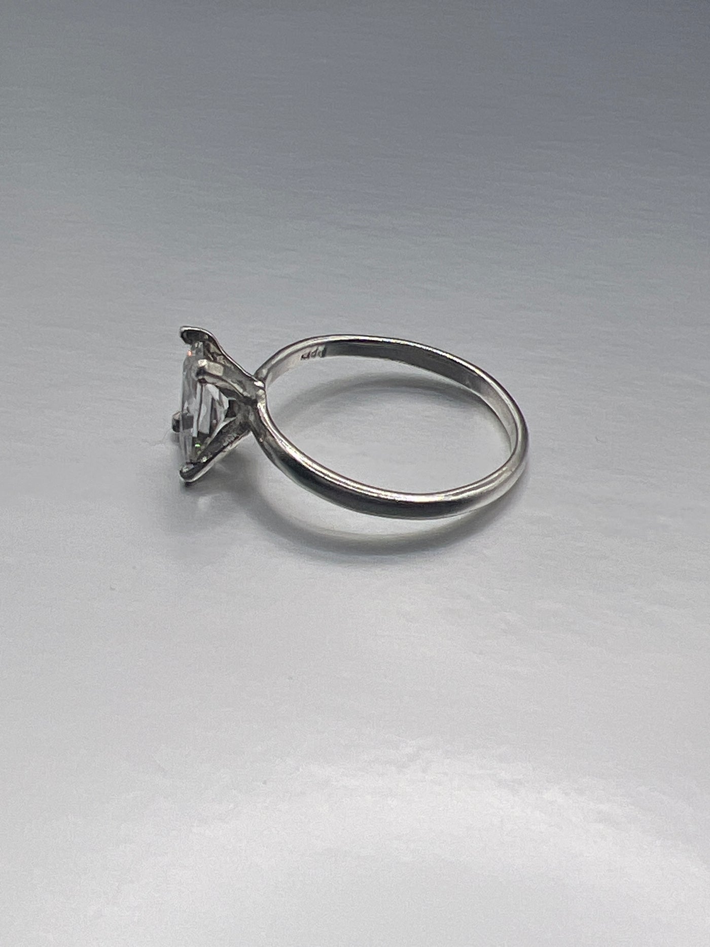 Cz Rectangle Engagement Ring