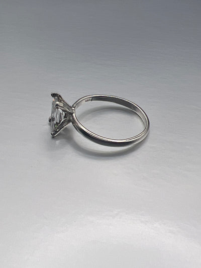 Cz Rectangle Engagement Ring