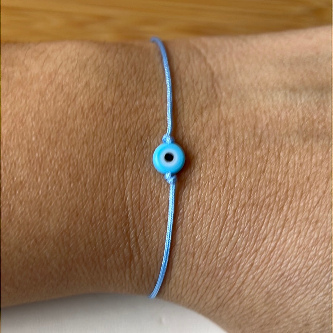 Colorful Evil Eye Glass Bead Bracelet