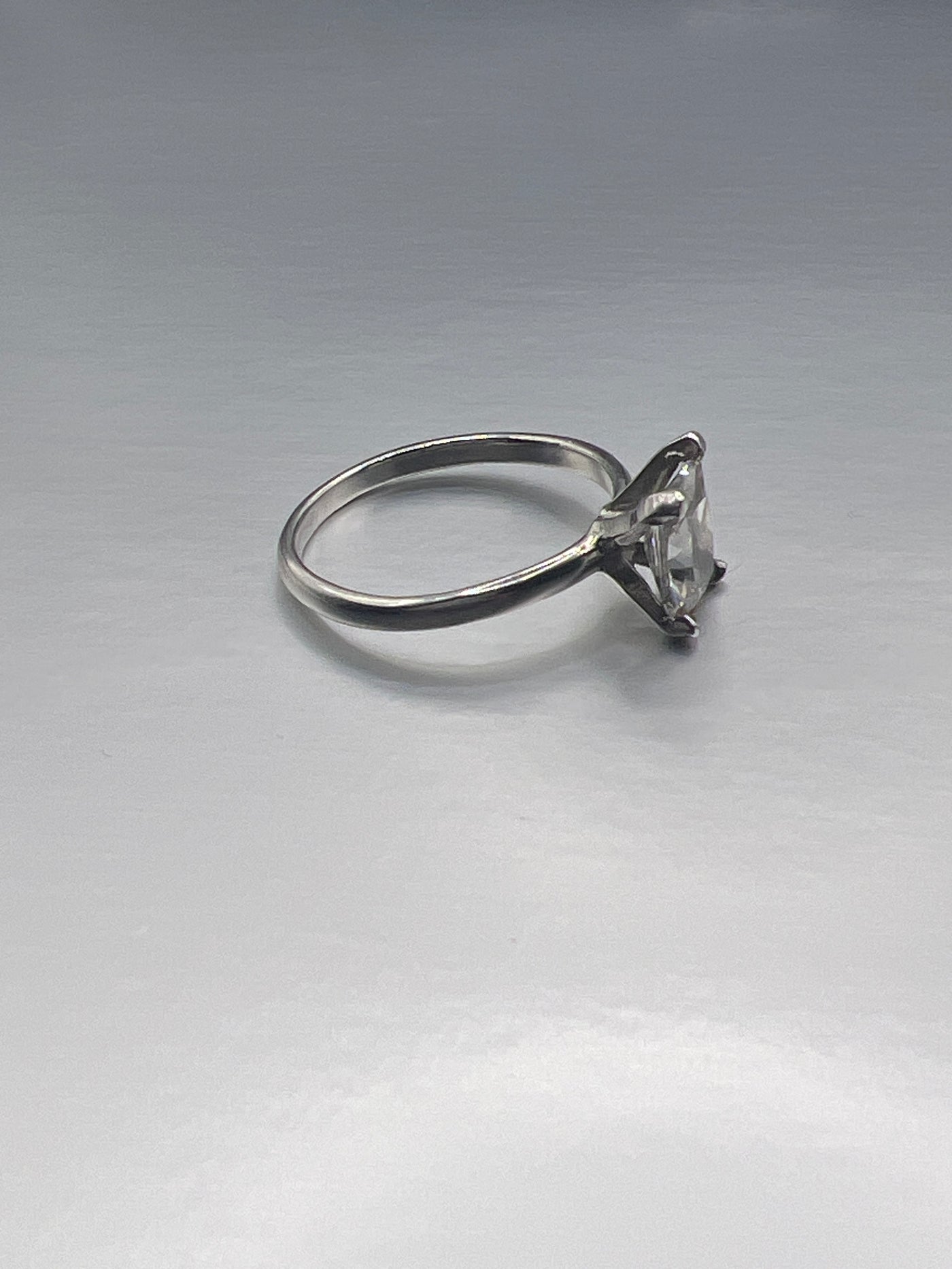 Cz Rectangle Engagement Ring