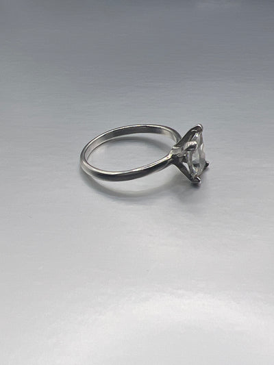 Cz Rectangle Engagement Ring