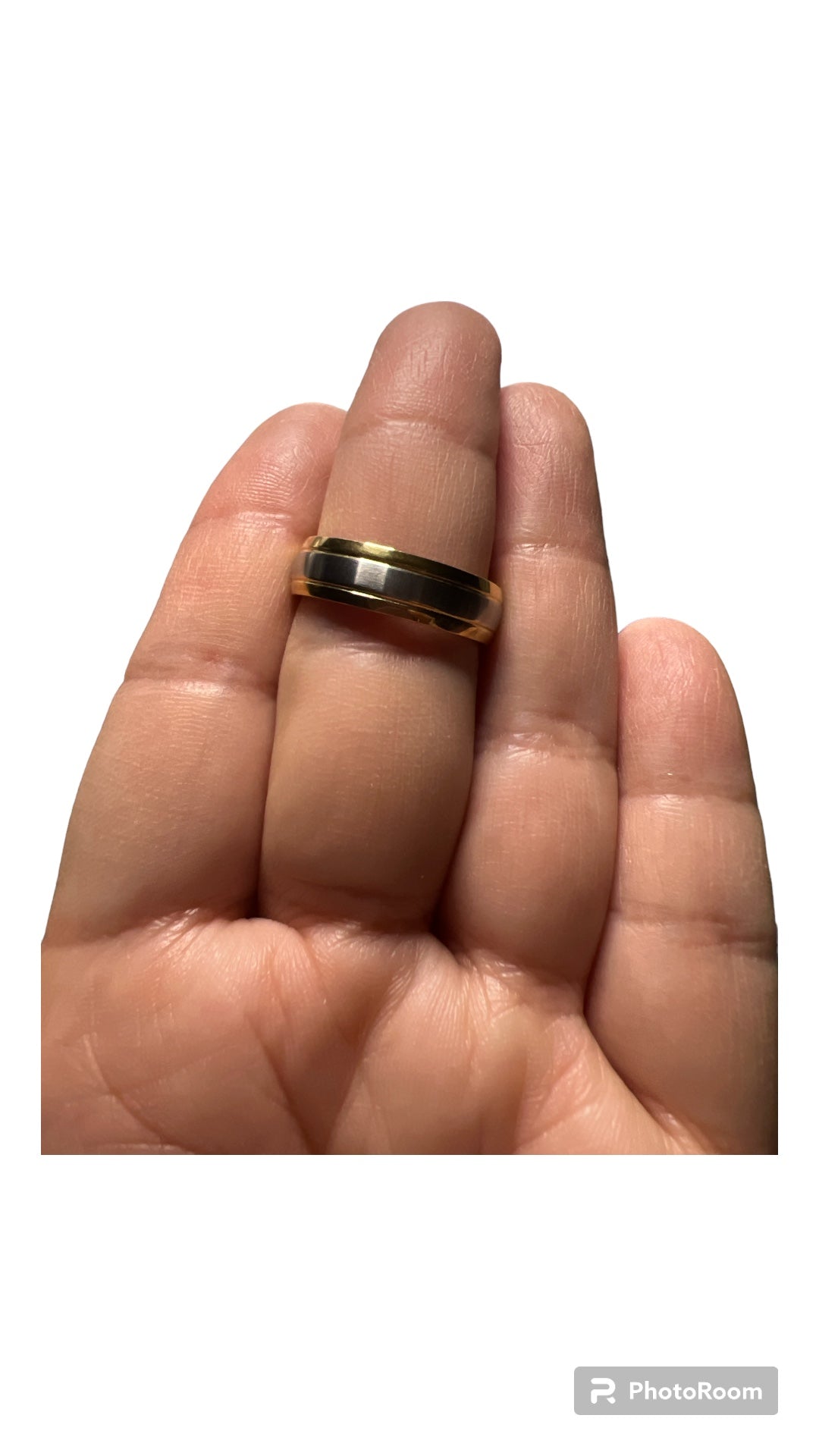 Silver/Gold Ring in Stainless Steel