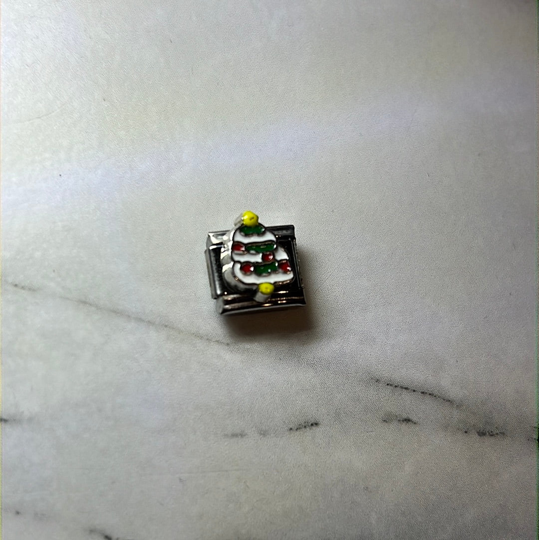 Christmas Tree Italian Link Charm