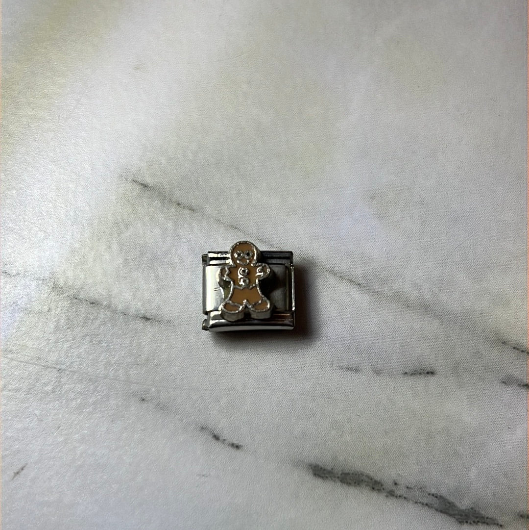 Ginger Bread Man Italian Link Charm
