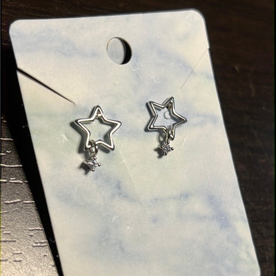 Star Cz Stud Earrings