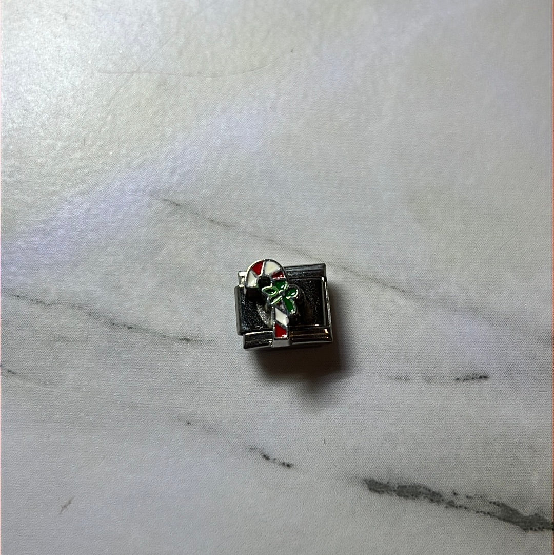 Holiday Candy Canes Italian Link Charm