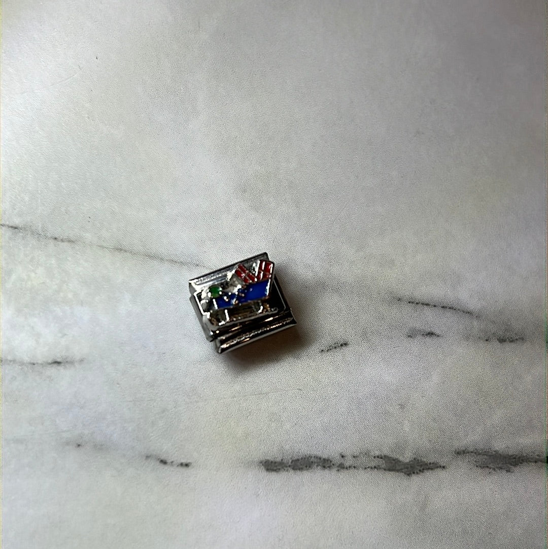 Santa Claus Slay Italian Link Charm
