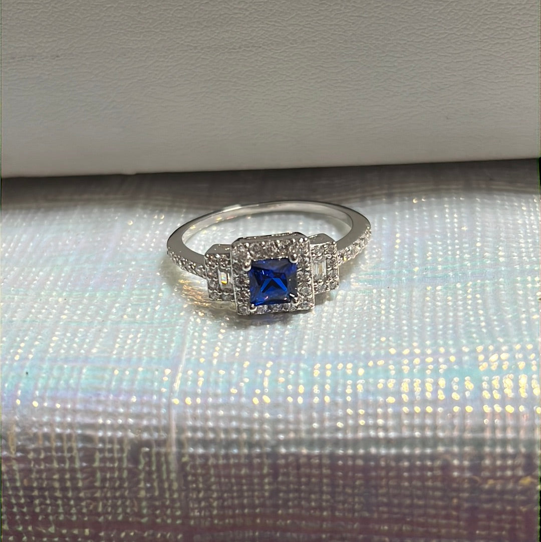 Material: Sterling Silver .925

 Blue Cz Ring in Sterling Silver perfect for any special occasion.