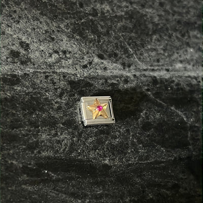 Cz Star Italian Link Charm