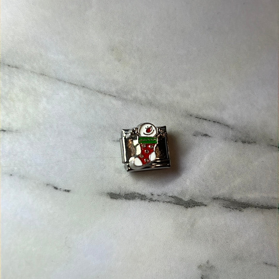Christmas Stocking Sock Italian Link Charm