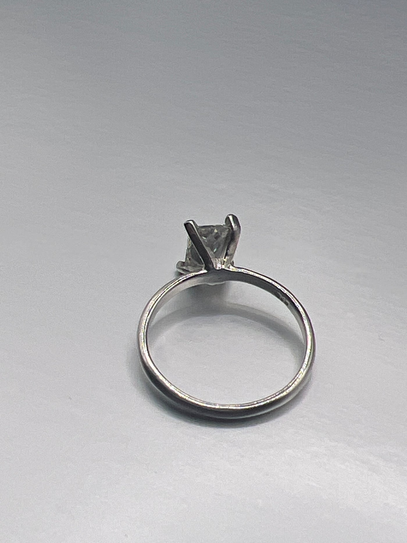 Cz Rectangle Engagement Ring