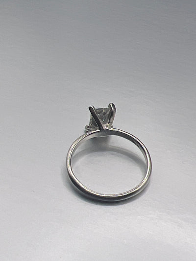 Cz Rectangle Engagement Ring