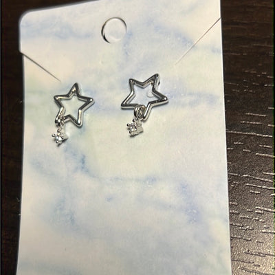 Star Cz Stud Earrings