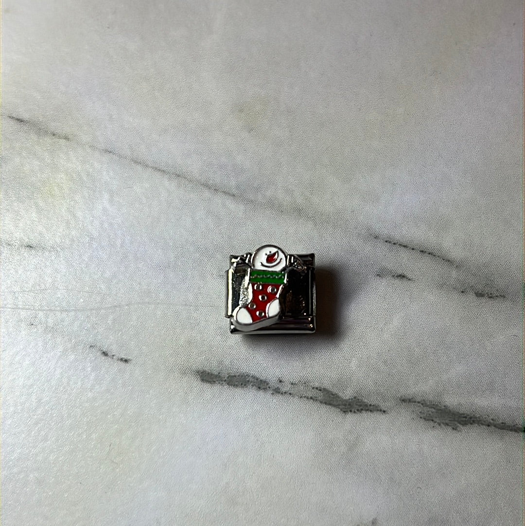 Christmas Stocking Sock Italian Link Charm