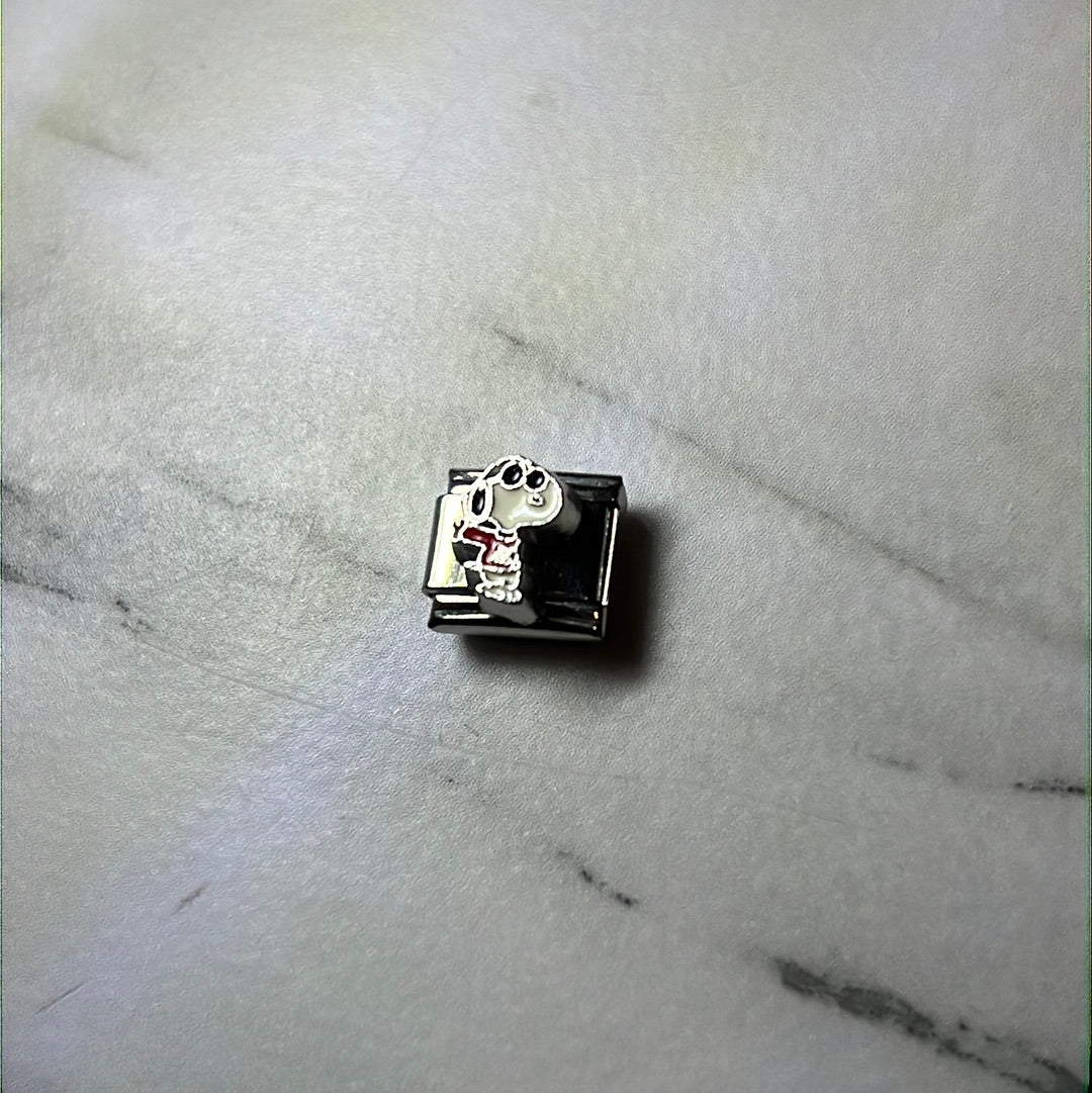Snoopy Dog Italian Link Charm