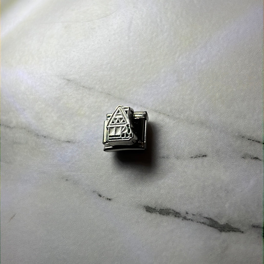 Santa House Italian Link Charm