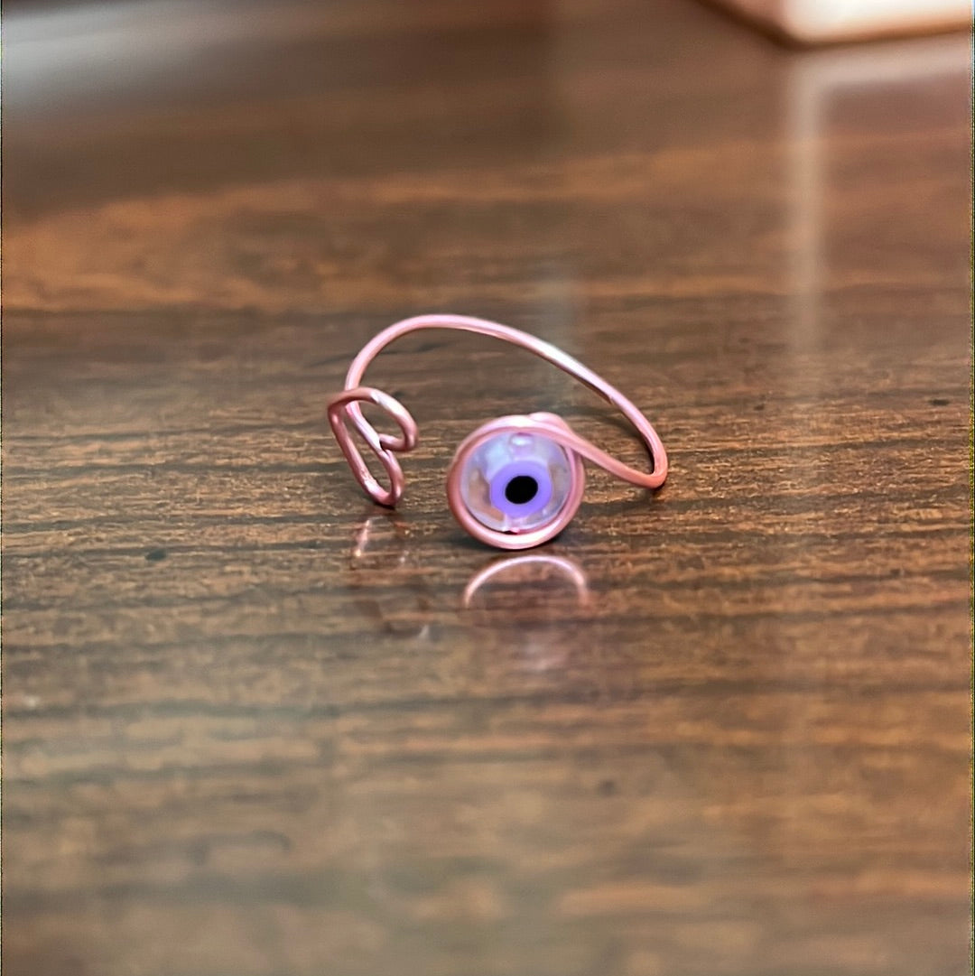 Evil Eye with Heart Ring