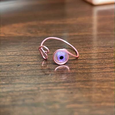 Evil Eye with Heart Ring