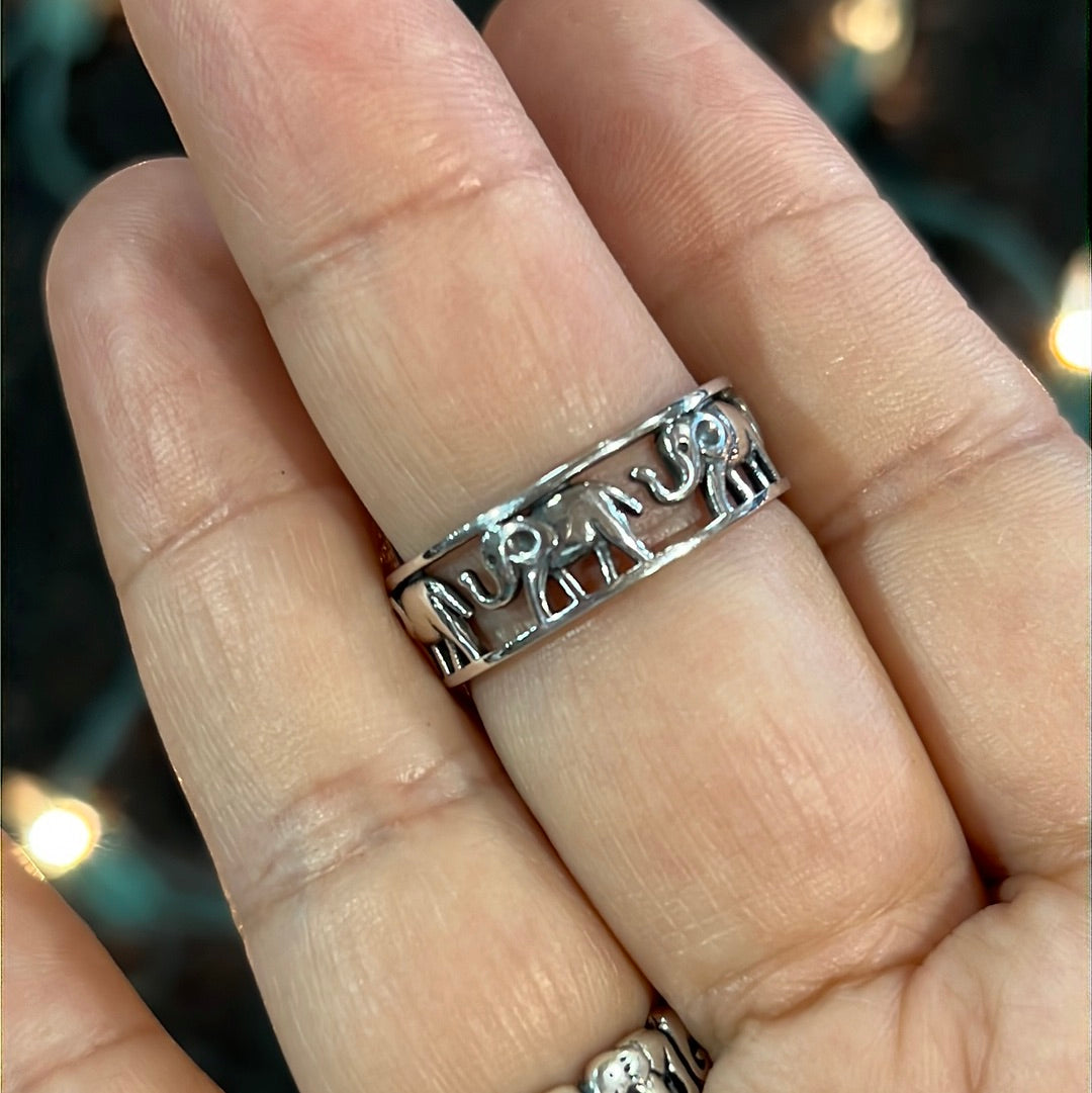 Elephant Band Ring