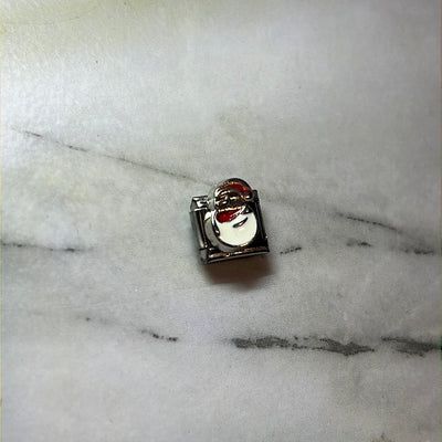 Santas Claus Face Italian Link Charm