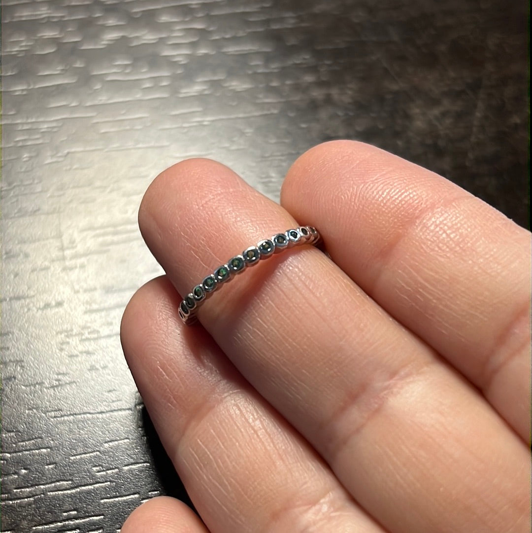 Cz Green Band Ring