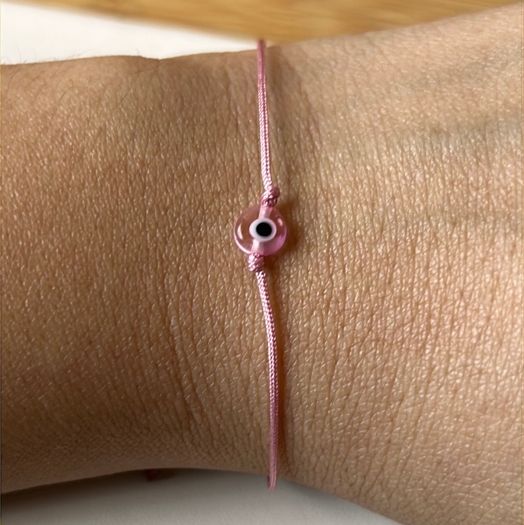 Colorful Evil Eye Glass Bead Bracelet