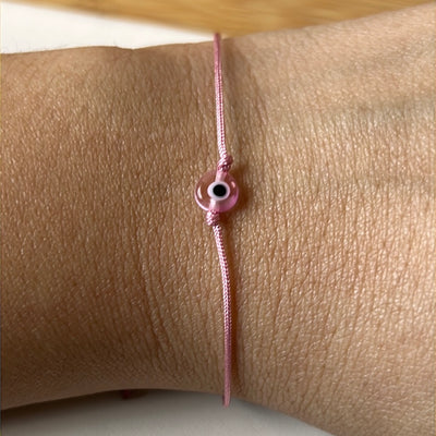 Colorful Evil Eye Glass Bead Bracelet