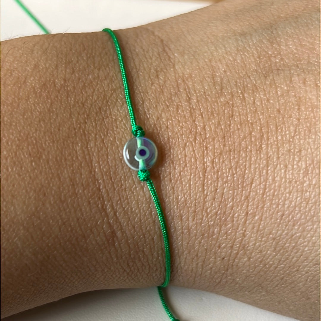 Colorful Evil Eye Glass Bead Bracelet