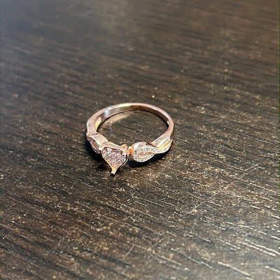 Rose Gold Cz Infinity Ring