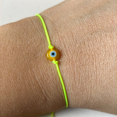 Colorful Evil Eye Glass Bead Bracelet