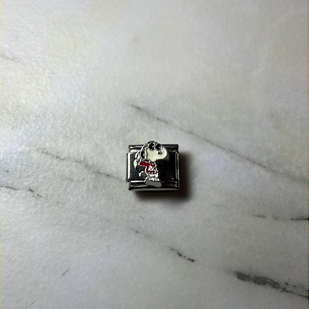 Snoopy Dog Italian Link Charm