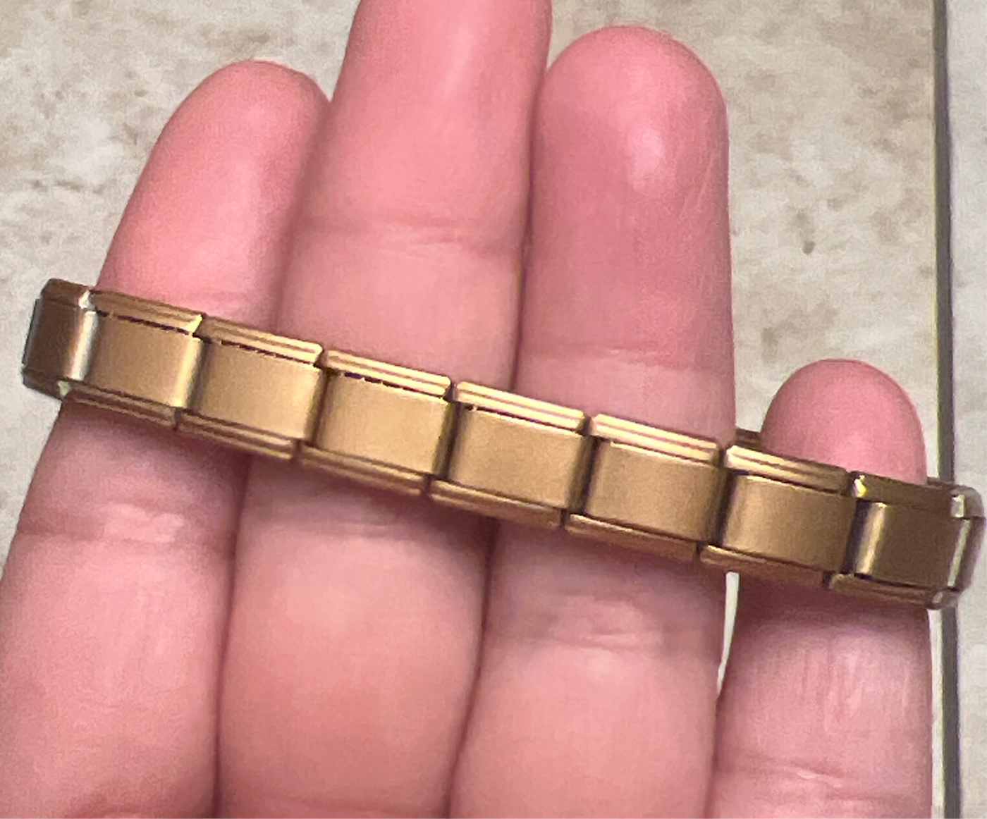 Bronze Italian Link Charm Bracelet