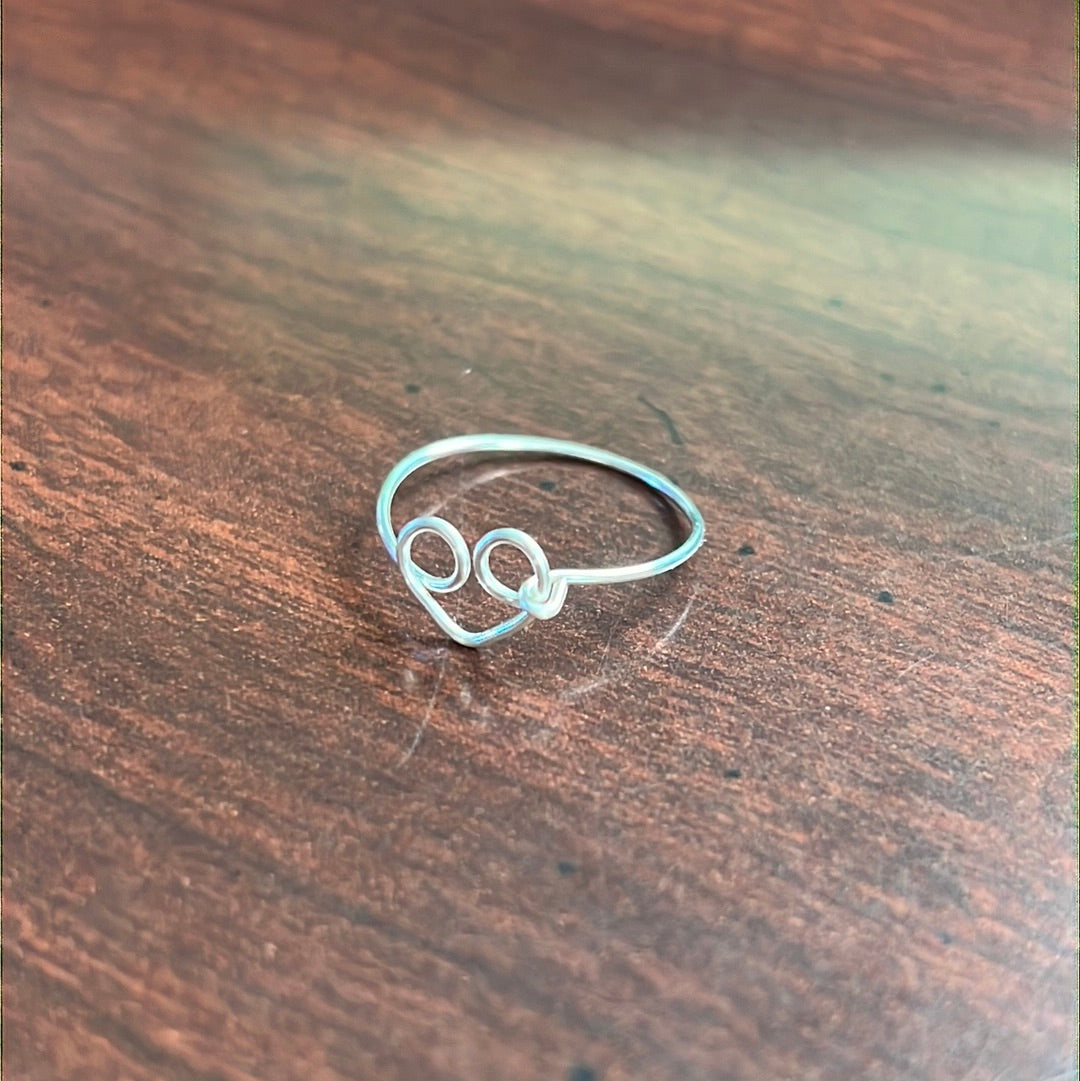 Handmade Heart Knot Ring