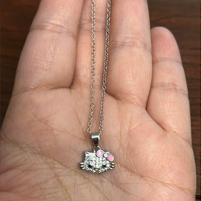 Cz Hello Kitty Necklace
