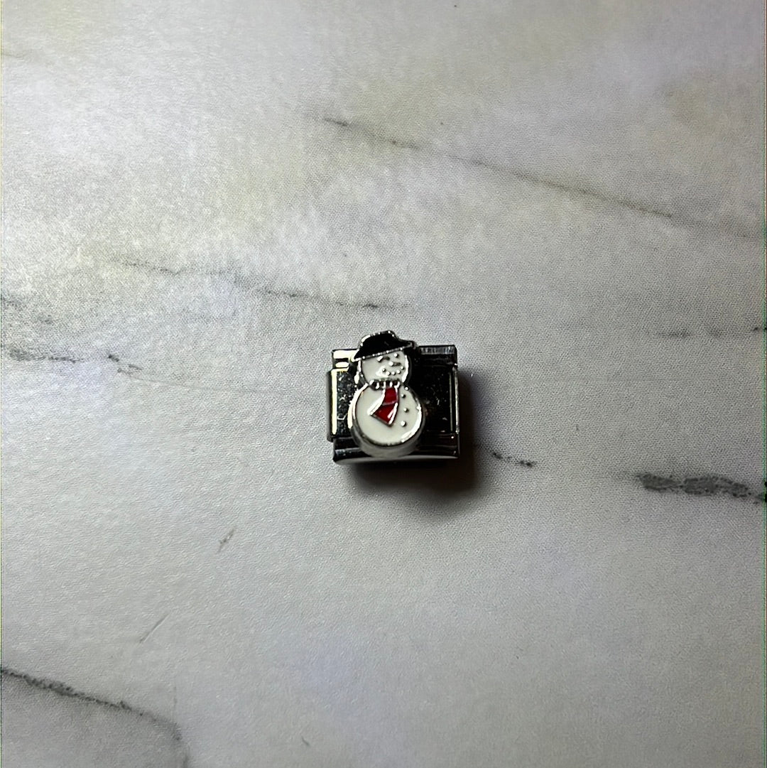 Snow Man Italian Link Charm