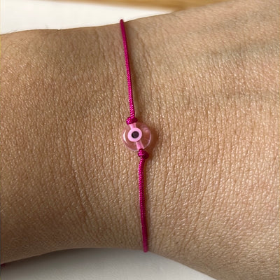 Colorful Evil Eye Glass Bead Bracelet