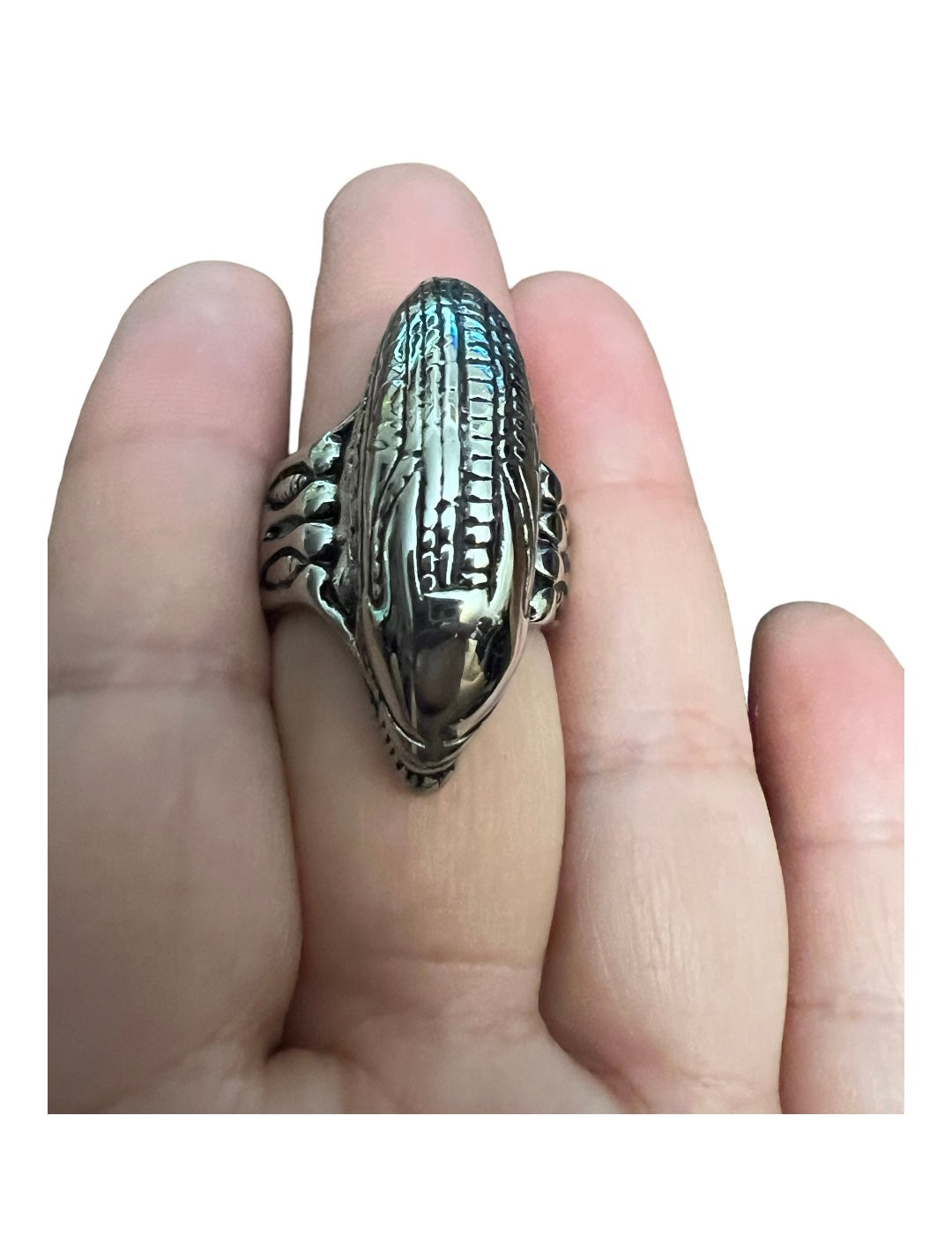 Alien Ring in Stainless Steel