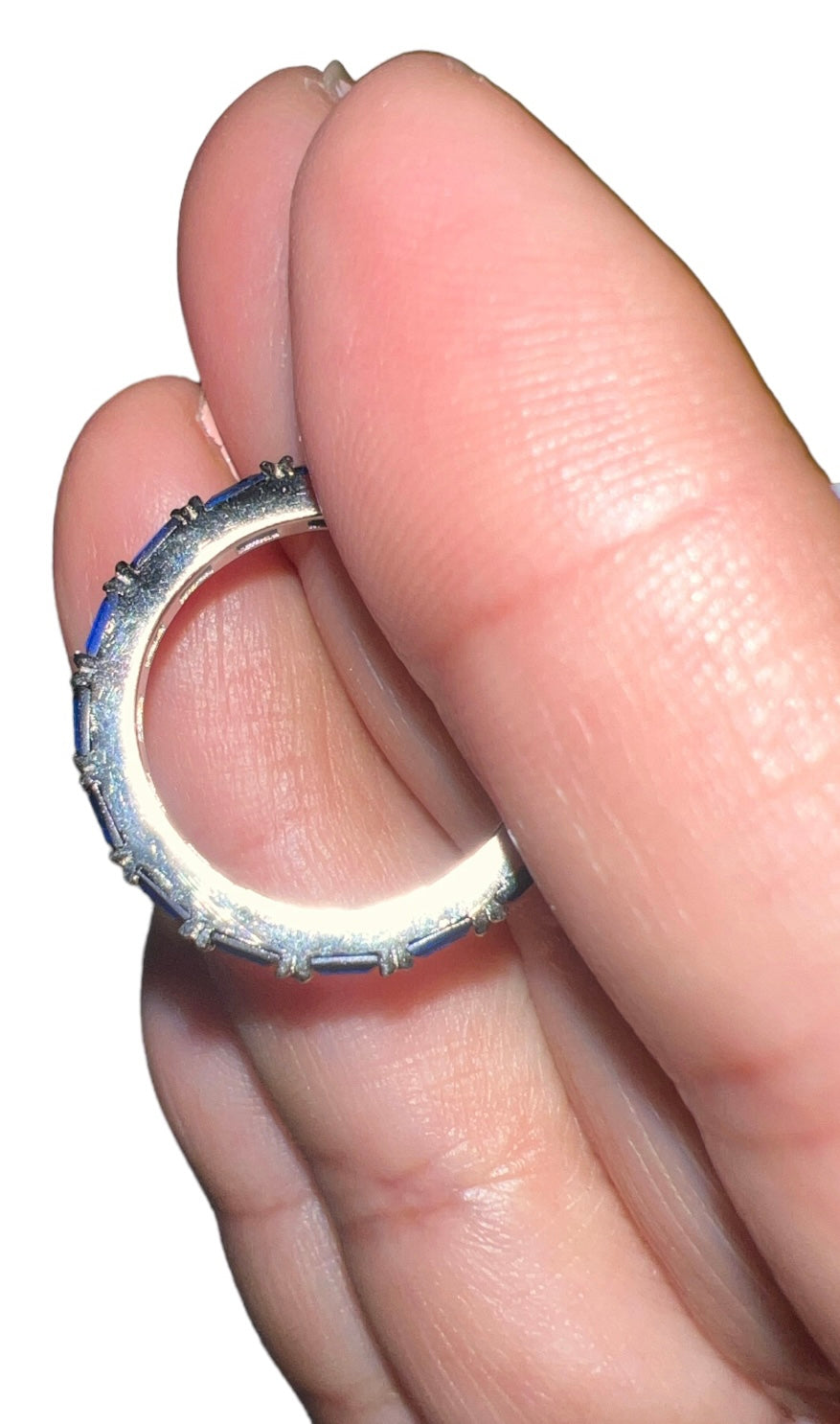 Blue Cz Band Ring