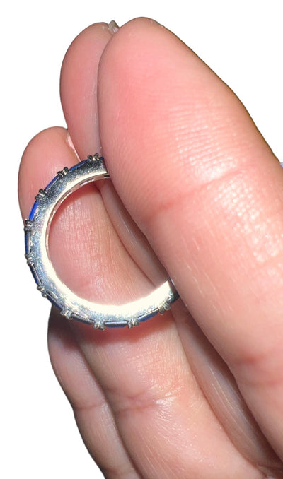Blue Cz Band Ring