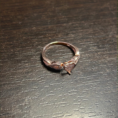 Rose Gold Cz Infinity Ring