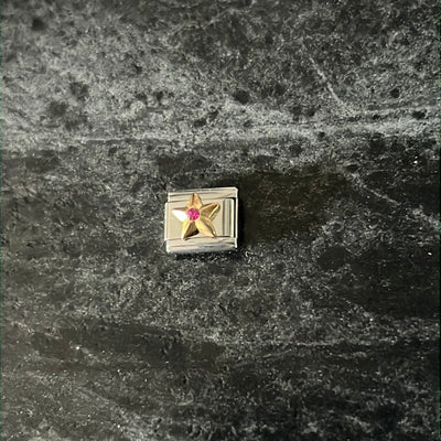 Cz Star Italian Link Charm