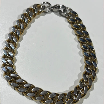 Silver with Gold Bracelet
