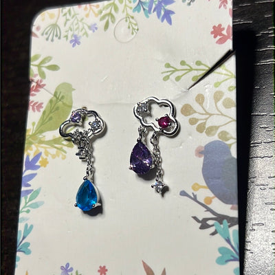 Multi Color Cloud Stud Earrings