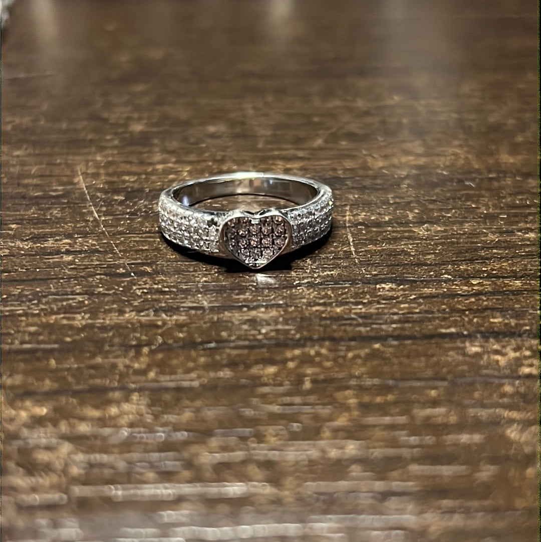 Cz Heart Ring