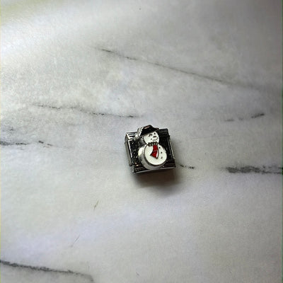 Snow Man Italian Link Charm