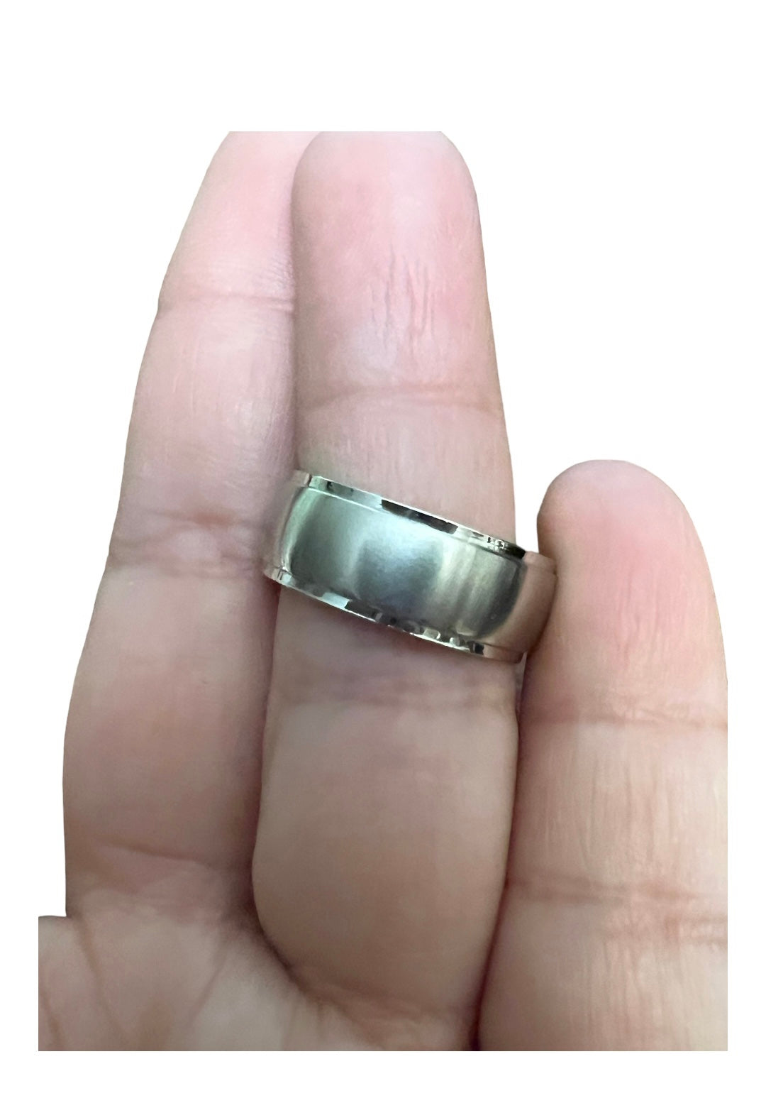 Silver Ring Band in Stainless Steel