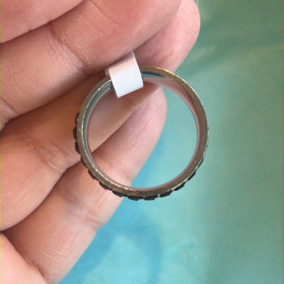 Black Chain Silver Stainless Steel Ring