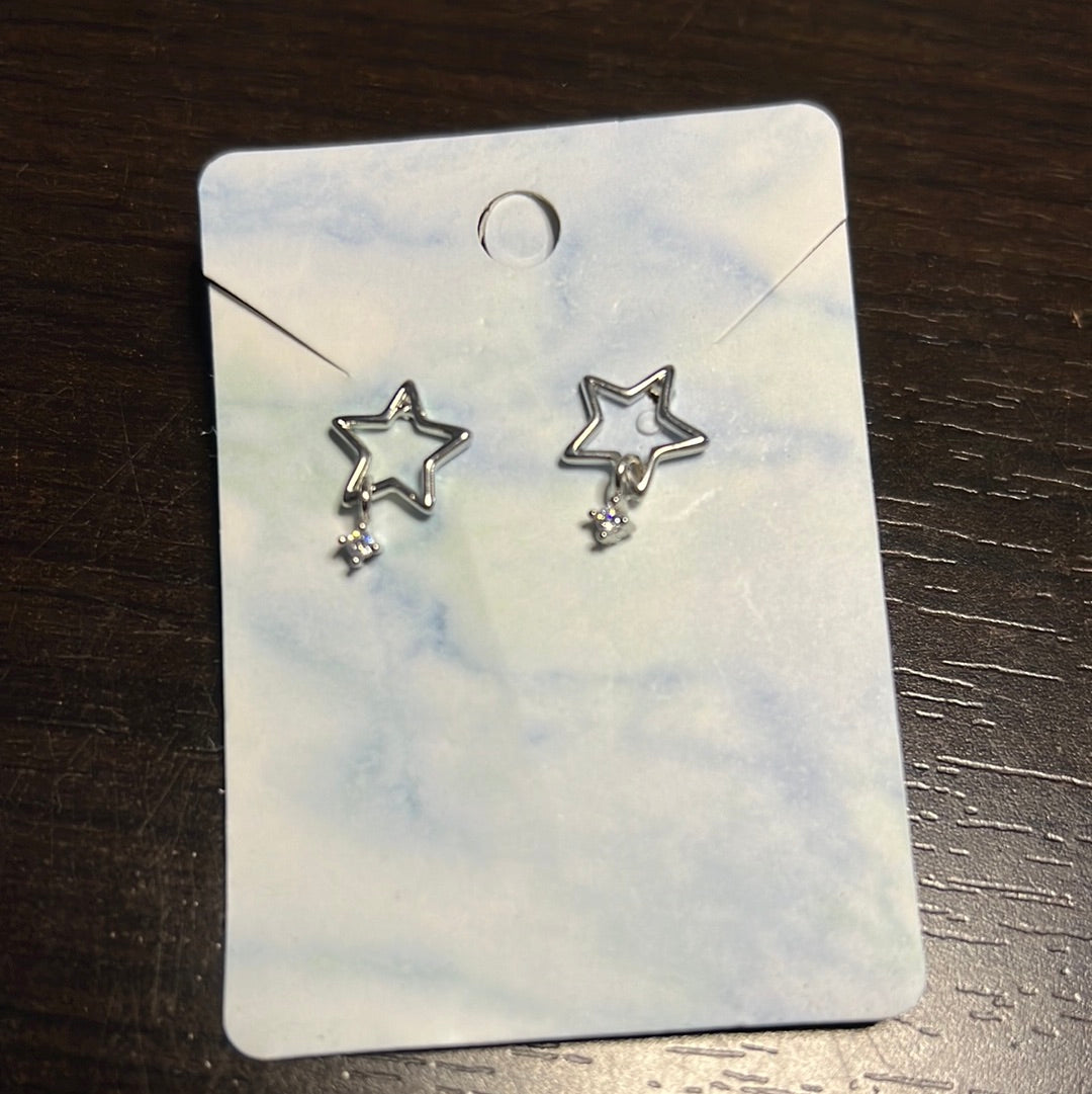 Star Cz Stud Earrings
