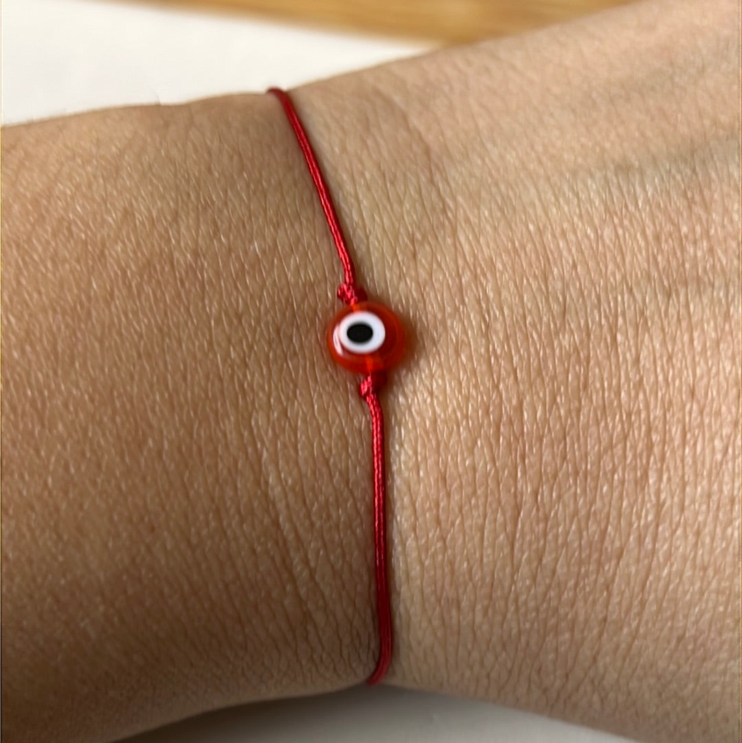 Colorful Evil Eye Glass Bead Bracelet
