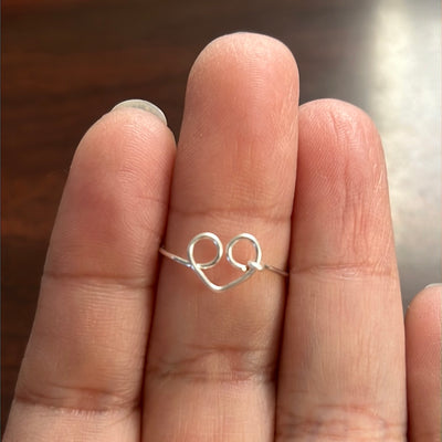 Handmade Heart Knot Ring